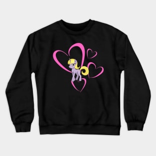 Unicorn And Pink Hearts Crewneck Sweatshirt